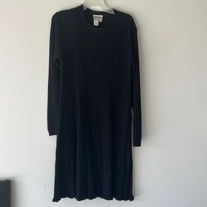 Long sleeve black sweater dress